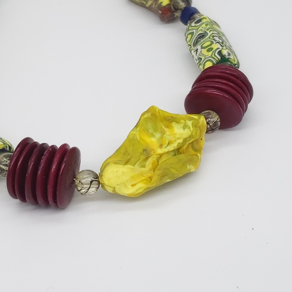 Handmade Polymer Clay Beaded Necklace - Picture 3 of 11